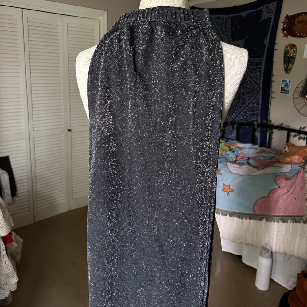 vintage black sparkly pants